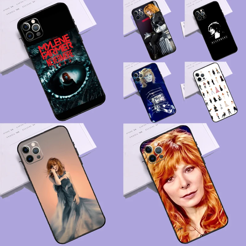 Mylene Farmer Case For iPhone 15 Pro Max Plus 12 13 Mini 11 14 Pro Max XS X XR 7 8 SE 2020 2022 Cover