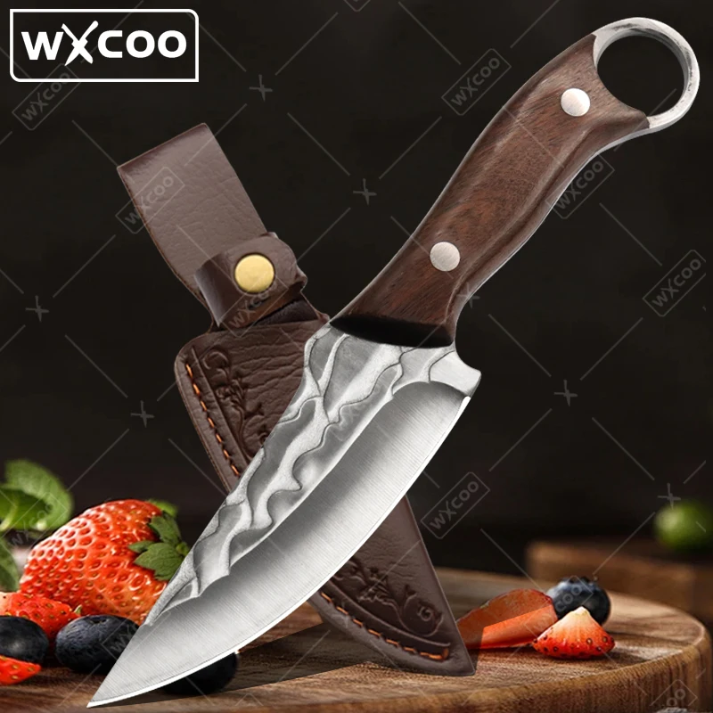 WXCOO Professional Cutting Knife Universal Kitchen Chef's Knife Hand Forged Butcher's Meat Cleaver Vegetable Slicer Paring Knife