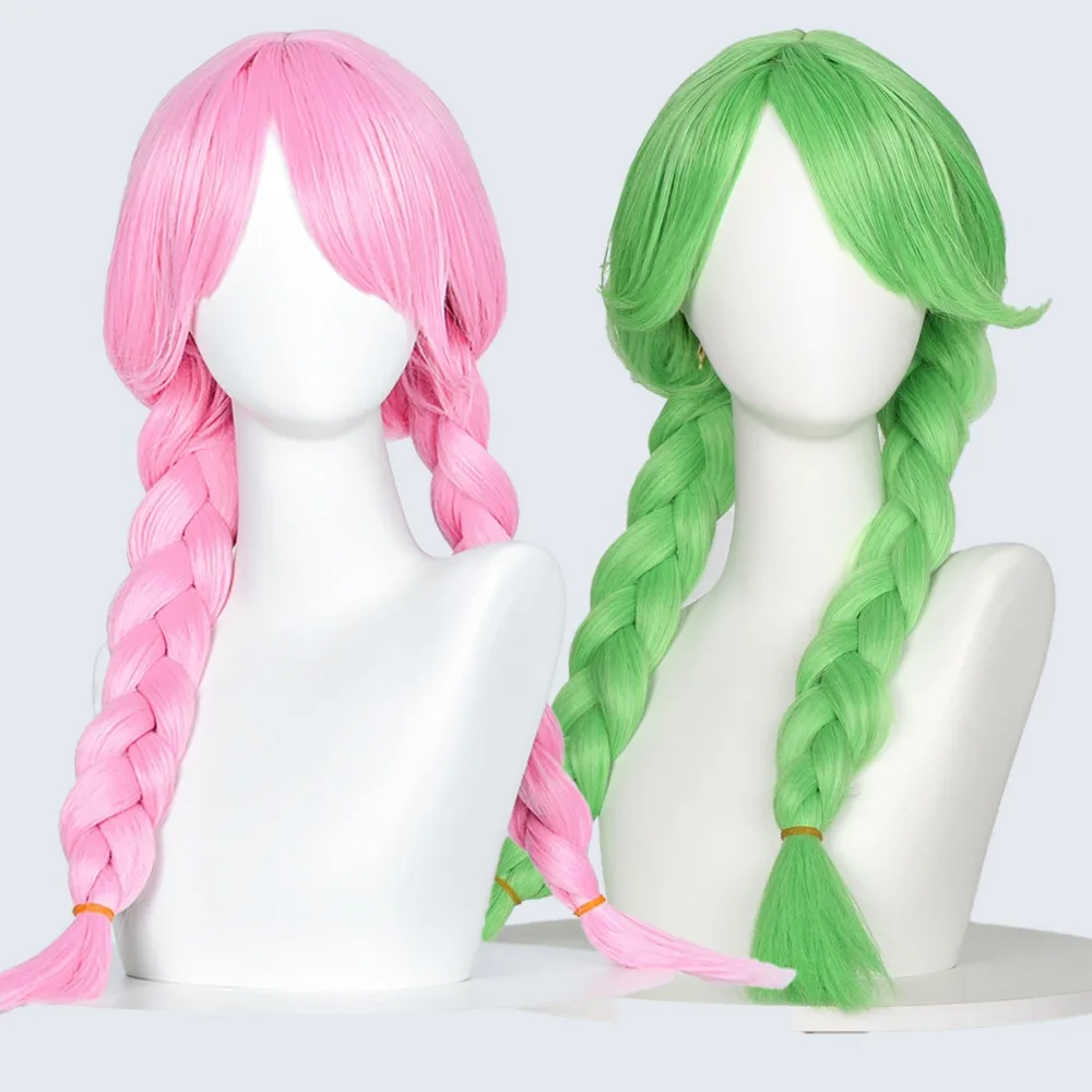 ハートレスナース-ヘザー-コスプレウィッグ-ダブルポニーテール-ブレイズ-高温ファイバー-カーニバルパーティー-パフォーマンス用