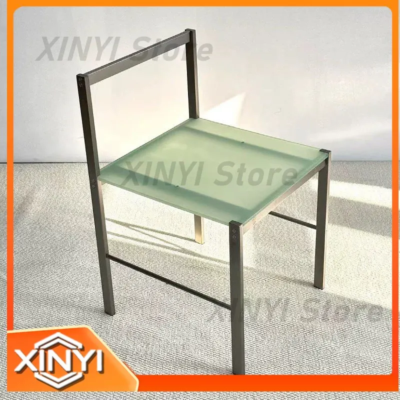 Frosted Transparent Acrylic Living Room Chairs for Home Furniture Dining Backrest Leisure and Dressing Chairs