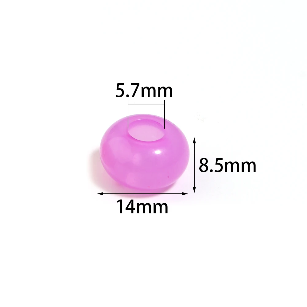 50 Stück/Set, gemischte Farben, matte Acryl-Abstandsperlen, große Lochperlen, Rad- und Abakusperlen für die Schmuckherstellung, DIY-Armband- und Halskettenzubehör – Detail 1
