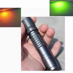 555nm -20 Yellow Green/593nm -10 Yellow light flashlight signal light waterproof lifesaving outdoor camping indicator light