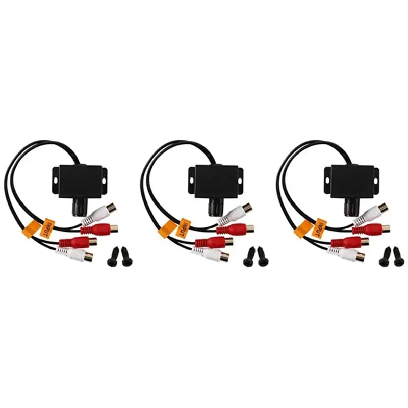 Strict 3Pcs Car Home Audio Amplifier Bass Gain Level Volume Control Knob LC-1 Black