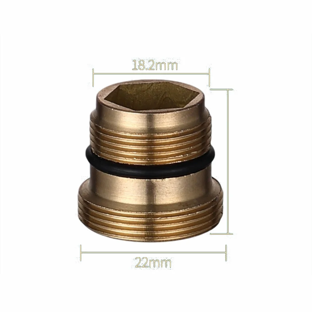 4PCS Copper Faucet Aerator Adapter for Kitchen Built-in Installation G1/2 to 22 and G3/4 to 22 Thread Conversion