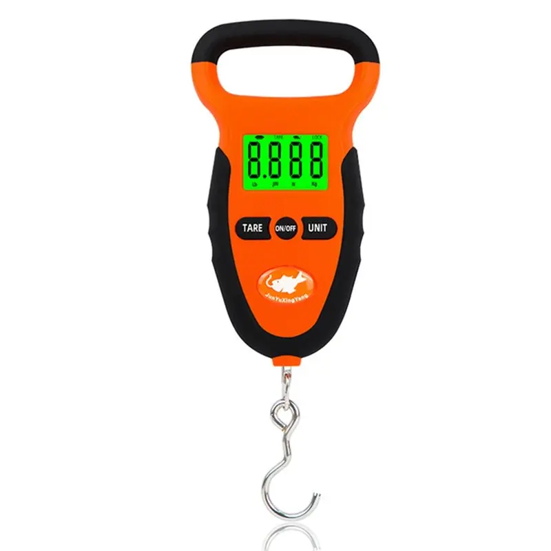 

50 кг/10 г водонепроницаемые рыболовные крючки, портативные подвесные весы, цифровые весы с крючком, Lb/KG/JIN/N, ручка для взвешивания багажа для рыбалки