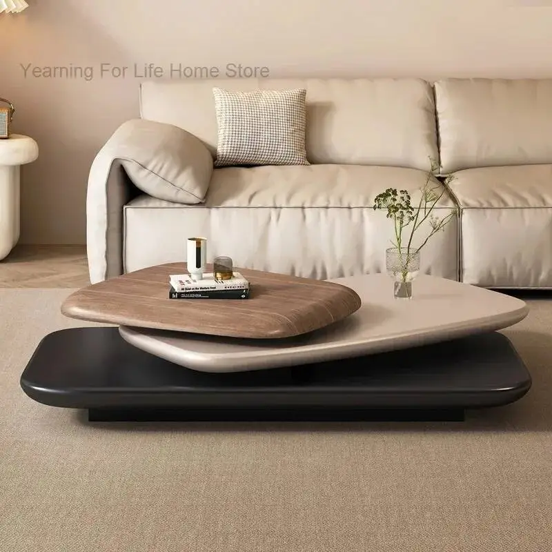 

Минималистичный роскошный журнальный столик для гостиной, приставной столик, складной, вращающийся, в антикварном стиле, мебель для дома