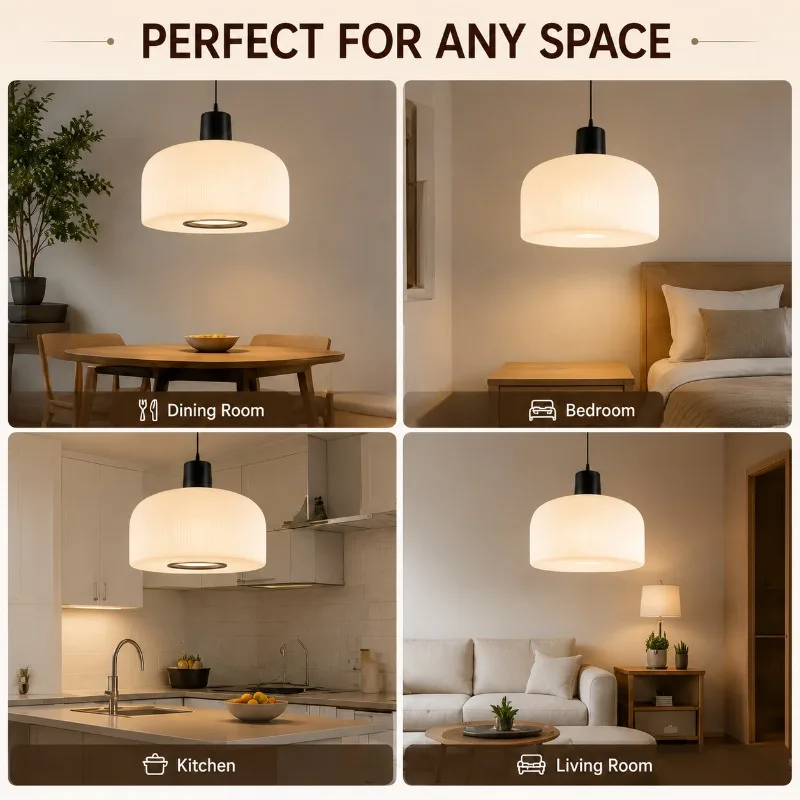 33cm Italian Opal Glass Pendant Light Modern Dome Hanging Lamp Table Lamp for Dining Room Bedroom Cafe Home Decor Pendant Light