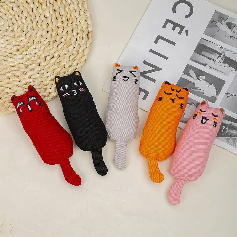 Rustle Sound Catnip Toy Cats Products for Pets Cute Cat Toys for Kitten Teeth Grinding Cat Plush Thumb Pillow Pet Accessories