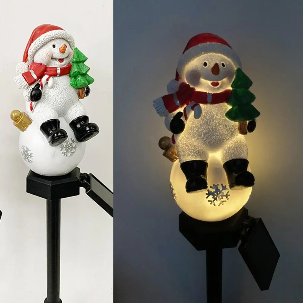 

Landscape Lights Christmas Old Man Snowman Garden Courtyard Decoration Solar Lights Outdoor Resin Floor Insertion Landscape Ligh