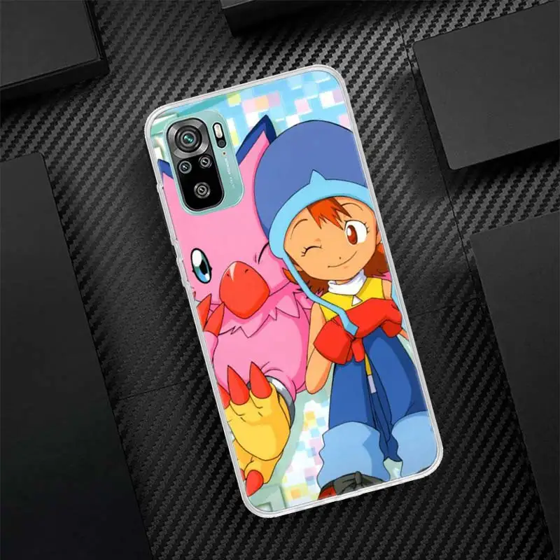 Japanese Anime Digimon Monster Silicon Call Phone Case For Xiaomi Redmi Note 14 13 12 12S 11 Pro Plus 11S 10 10S 11T 11E 4G 5G S