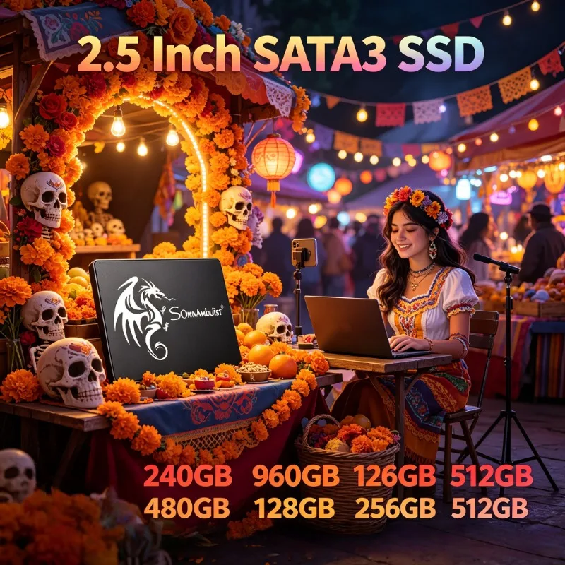 

SomnAmbulist Brand SSD 2.5 Inch SATA3 High Speed Performance Elegant Styling Durable Body For Desktop Storage