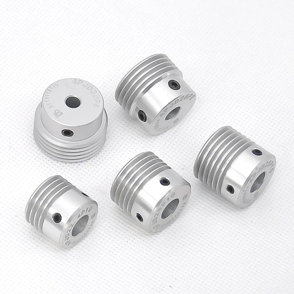 4PJ Multi Wedge Wheel PJ Belt Pulley 4 Slots Motor Shaft 4 Peak Groove Pulleys Timing Pulley 5/6/8/10-15mm Transmission Parts