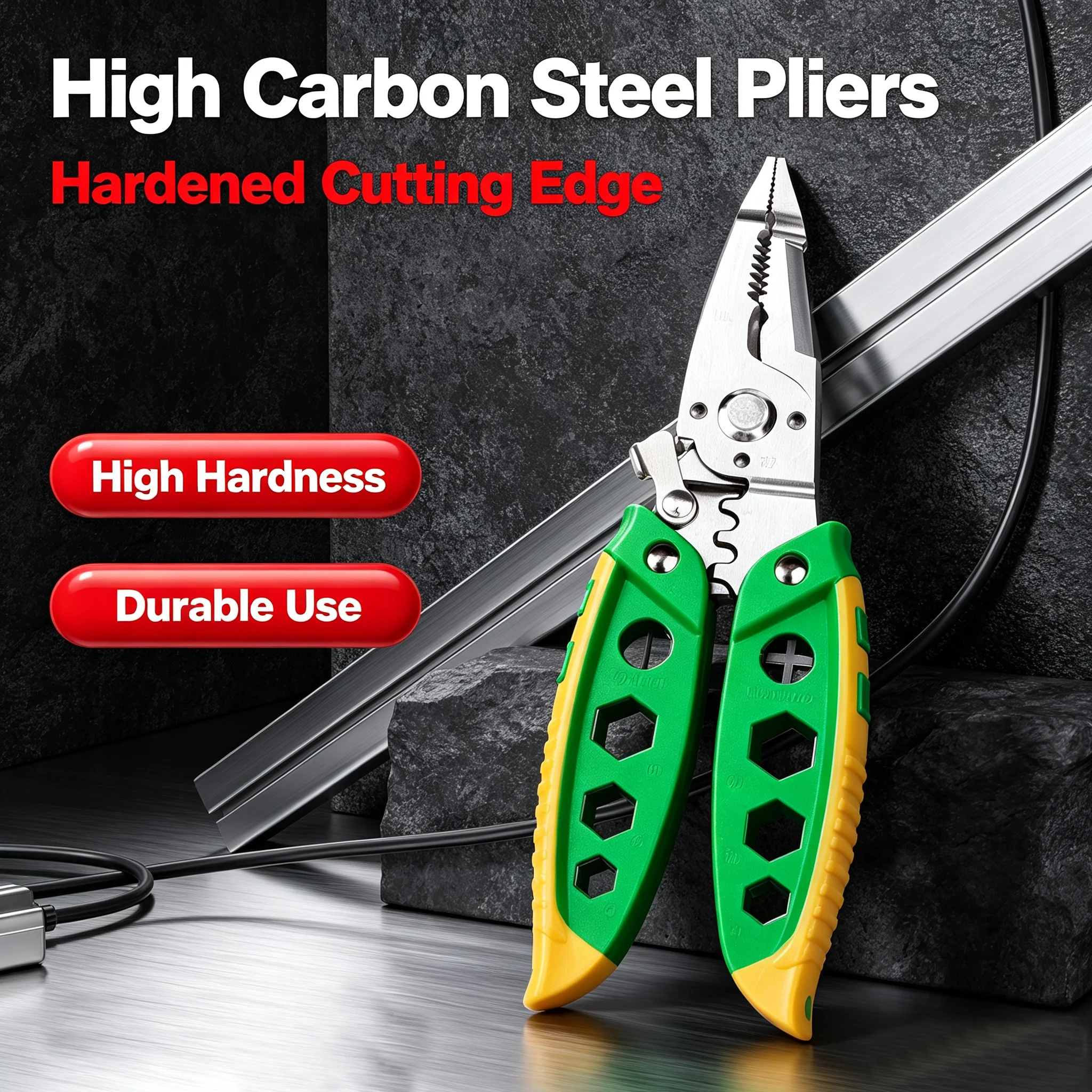 7-inch Multipurpose Wire Stripper Crimper Pliers Professional Electrician Tool for Wire Stripping Cable Cutting Hand Tool