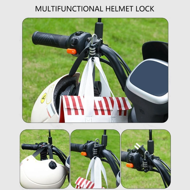 Gancho almacenamiento y bloqueo Universal para casco, para motocicletas, Scooters, bicicletas eléctricas, Material resistente