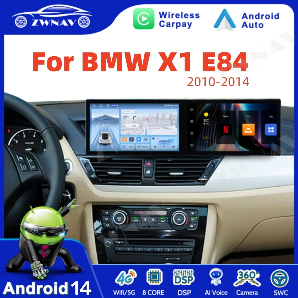 Qualcomm Android 14 For BMW X1 E84 2009 - 2015 Car Radio Multimedia Video Player GPS Navig AI Voice CarPlay 4G Stereo Head Unit