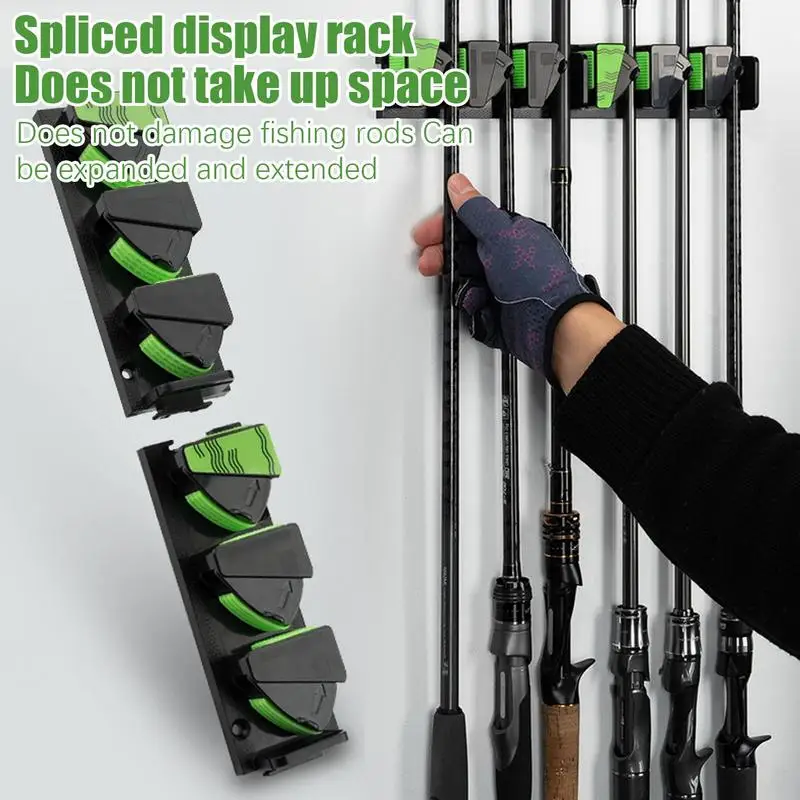 Fishing Pole Rod Racks Wall Fishing Pole Management Holders Stable Angling Rod Display Keeper Accessories For Home Basement