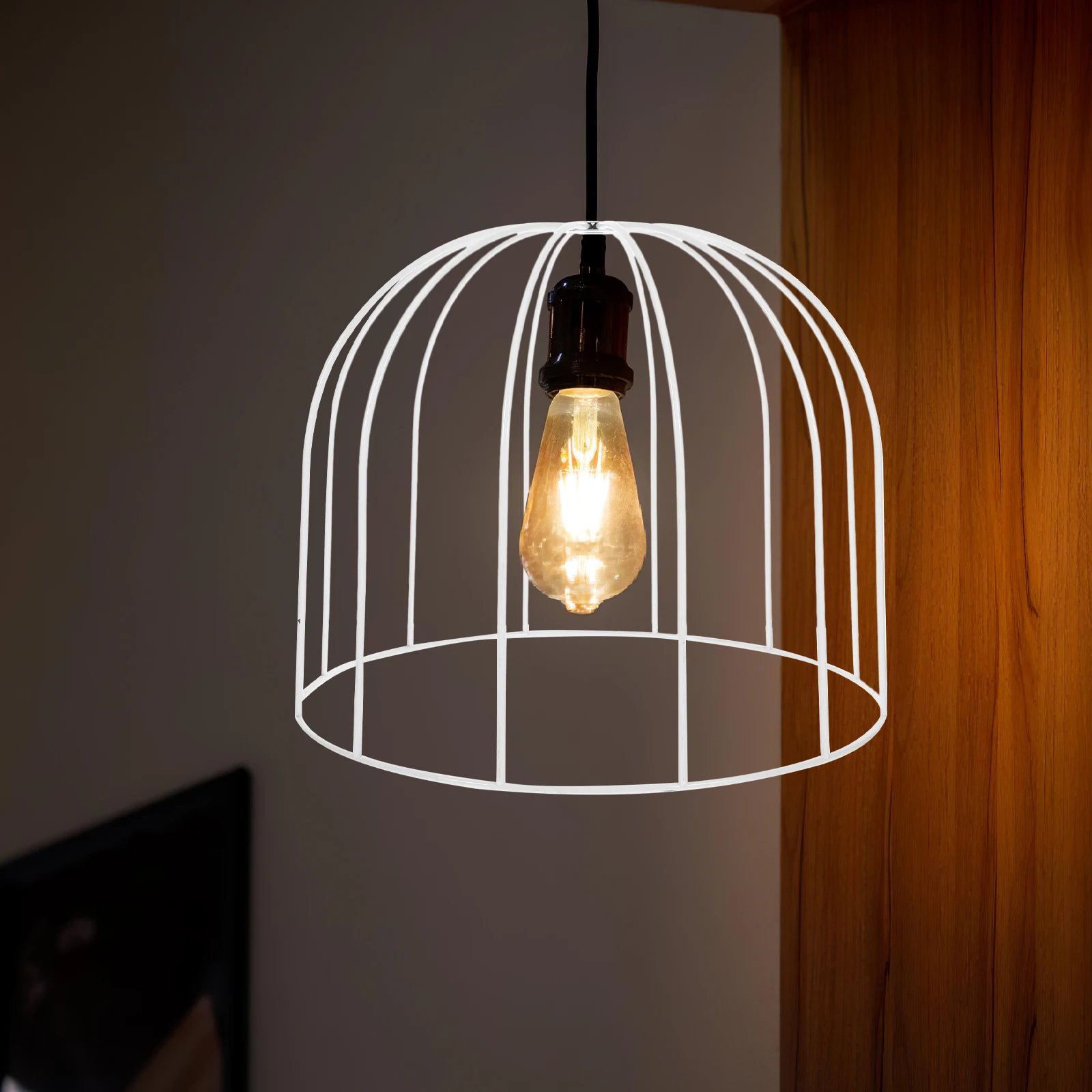 

DIY Lampshade Frame 1cm Hole Table Lamps Pendant Lights Durable Iron Chandelier Shade Cover Bracket Ceiling Light Guard