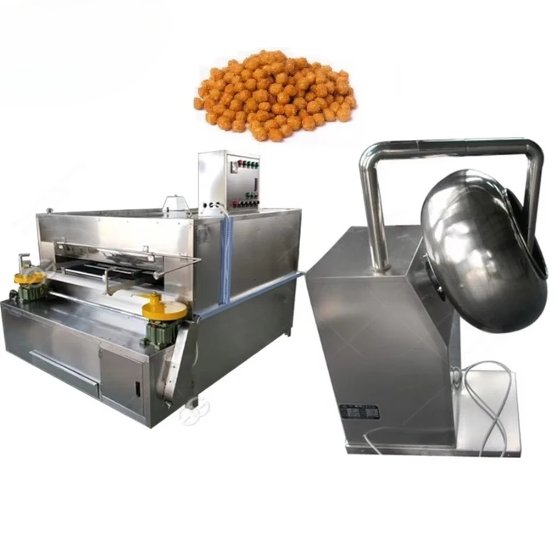 Professional Japanese snack peanut production line Salt coated peanut production Baked peanut coating machine
