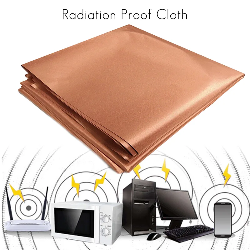 100cm Anti-radiation Faraday Fabric Conductive Copper Fabric Shield RFID/RF EMF Protection Cloth Block Signals WiFi/RF Material