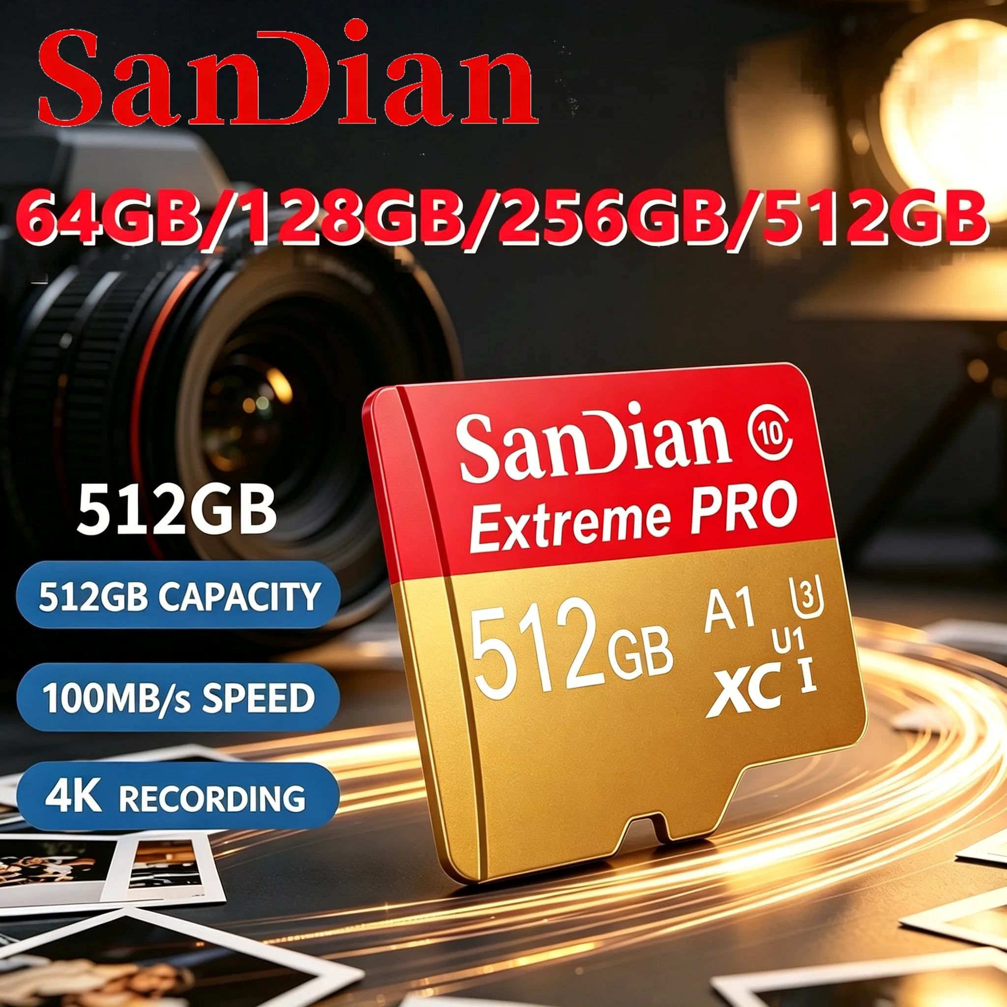 128GB 32GB 512GB Pro Memory Card SD Cards TF Cards Micro TF SD Card Fast Write UHS-I V60 for GoPro/Phone/GPS