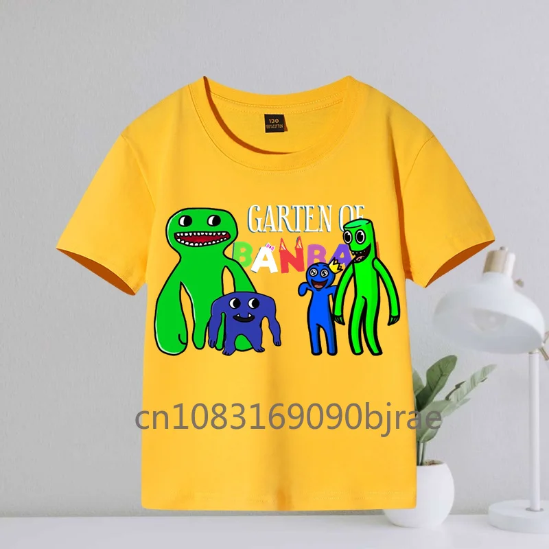 Summer kids Fashion Cartoon Scabbers Kindergarten pattern Print Boys Gilrs 100% Cotton T-shirt Round Neck Short Sleeve kids Tops