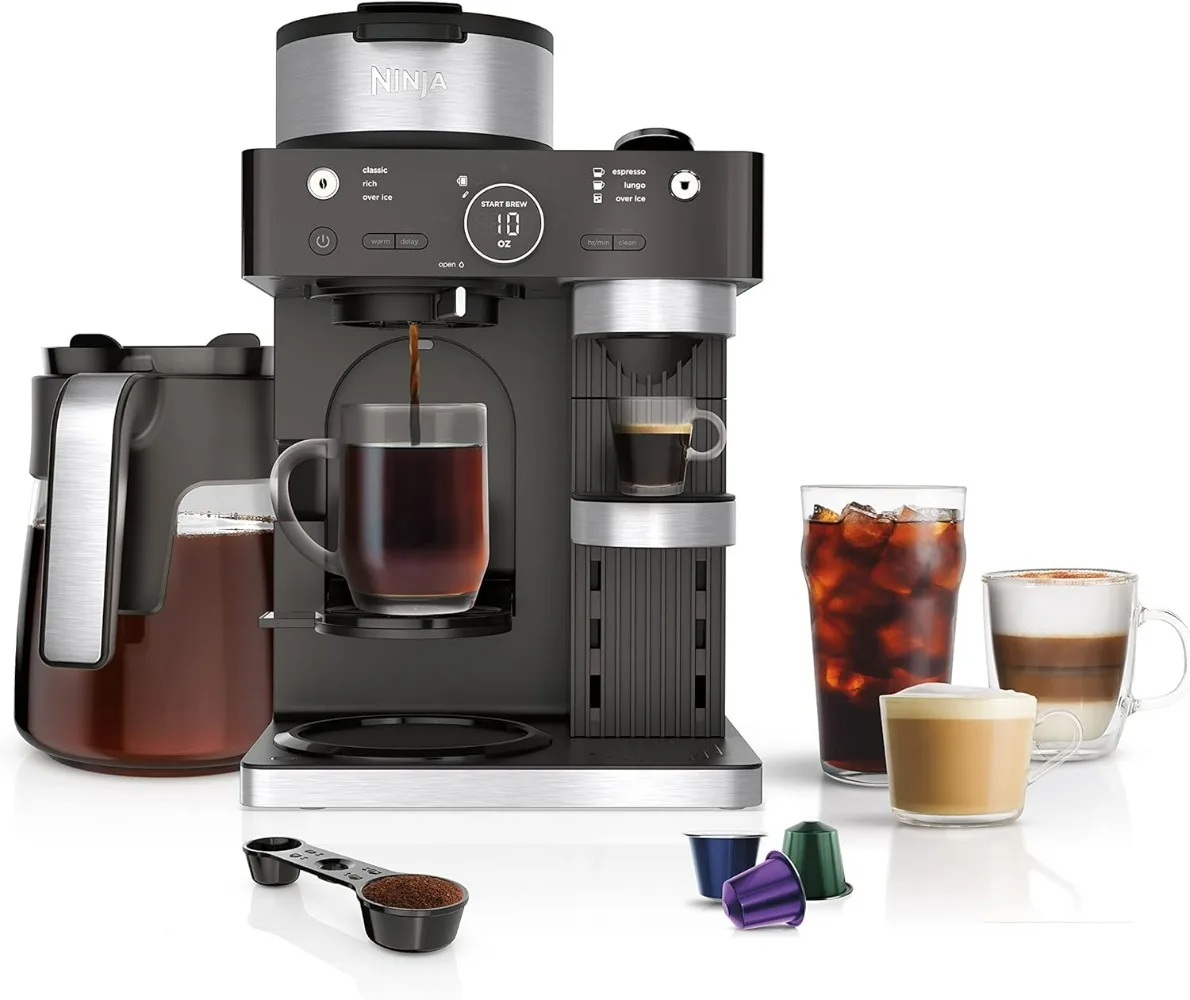 

CFN601 Espresso & Coffee Barista System, 3 Espresso Brew Styles, Single-Serve Coffee & Nespresso Capsule Compatible