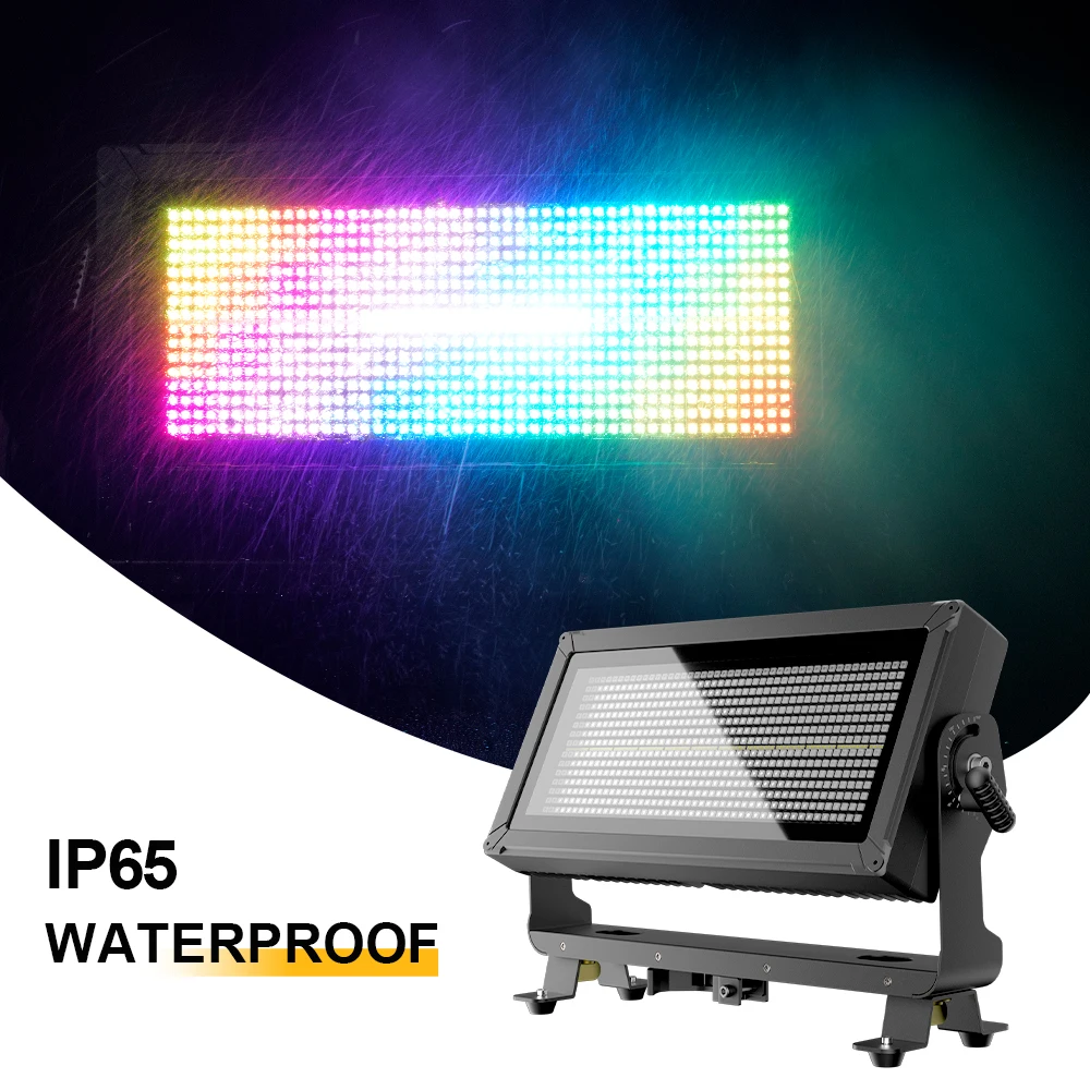 

SHEHDS 350W Waterproof Strobe Light 48 White LEDs 12 RGB Pixel Zones Lighting Super Bright Flash For DJ Disco Wedding Party IP65