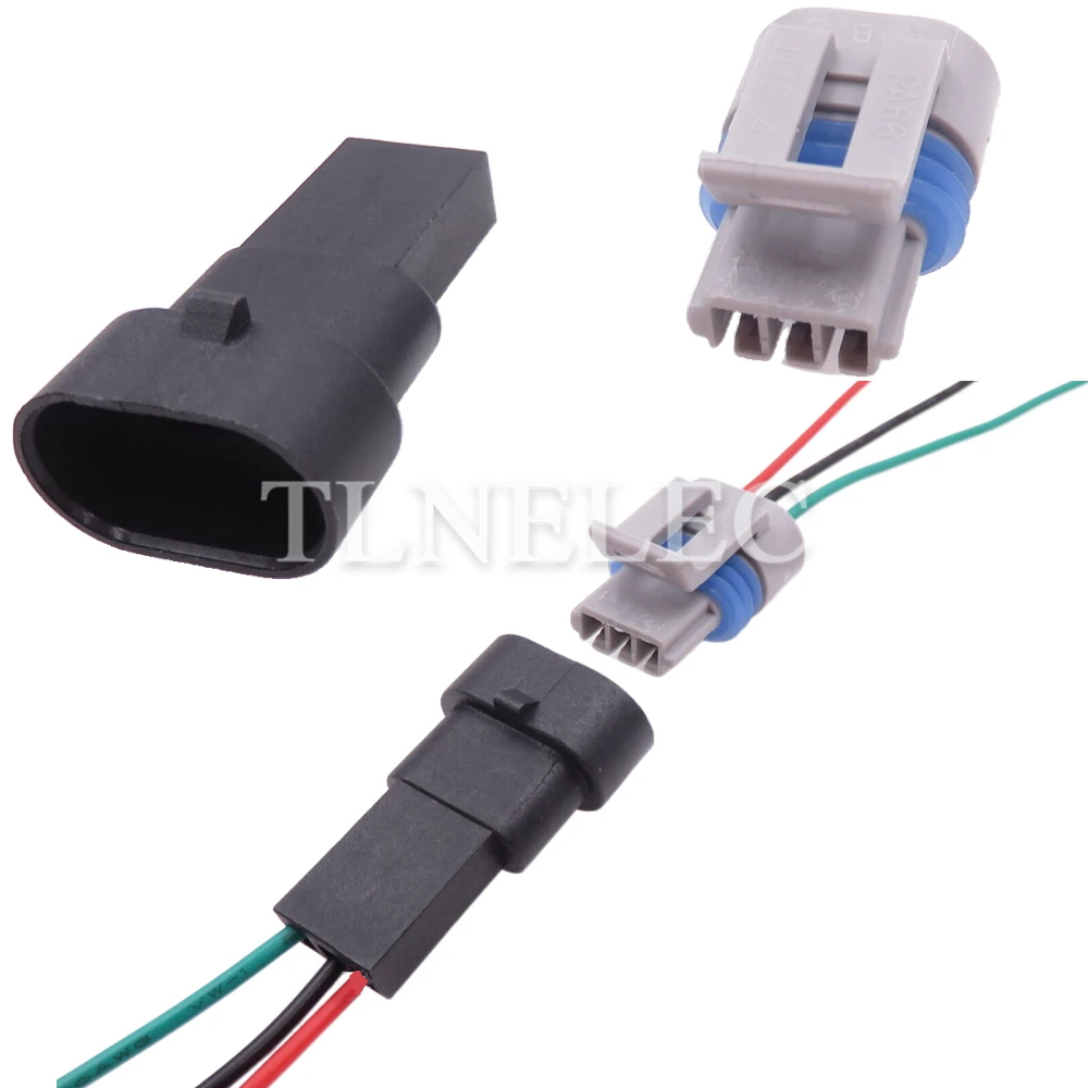 Conjunto de conectores de bobina de encendido para coche, conector de Cable de 3 pines con cables 12162280 12129946