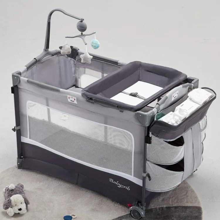 Classic Folding Cheap Movable Multi Function Cunas Foldable Portable Baby Cot Playpen Babies Bed Playard Baby Crib