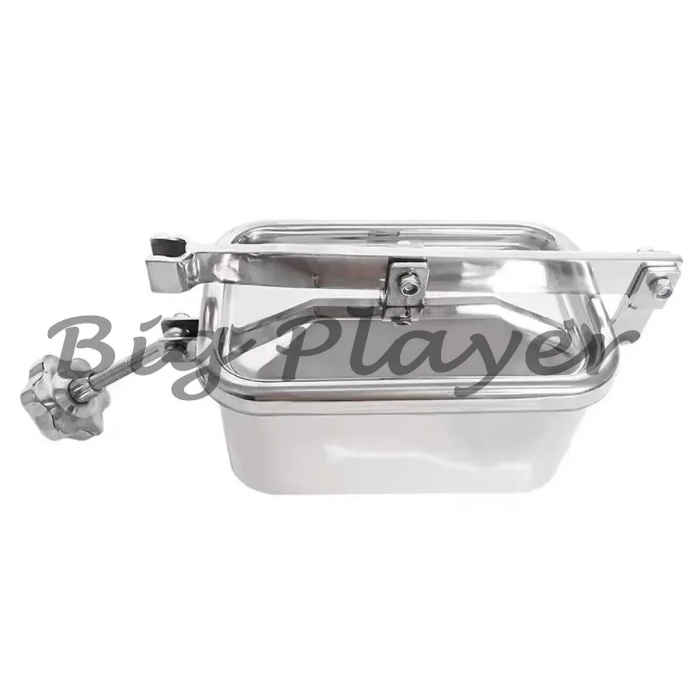 Normal Pressure Sanitary Manhole Cover  Stainless Steel Rectangular Square Hand Hole Feeding Port