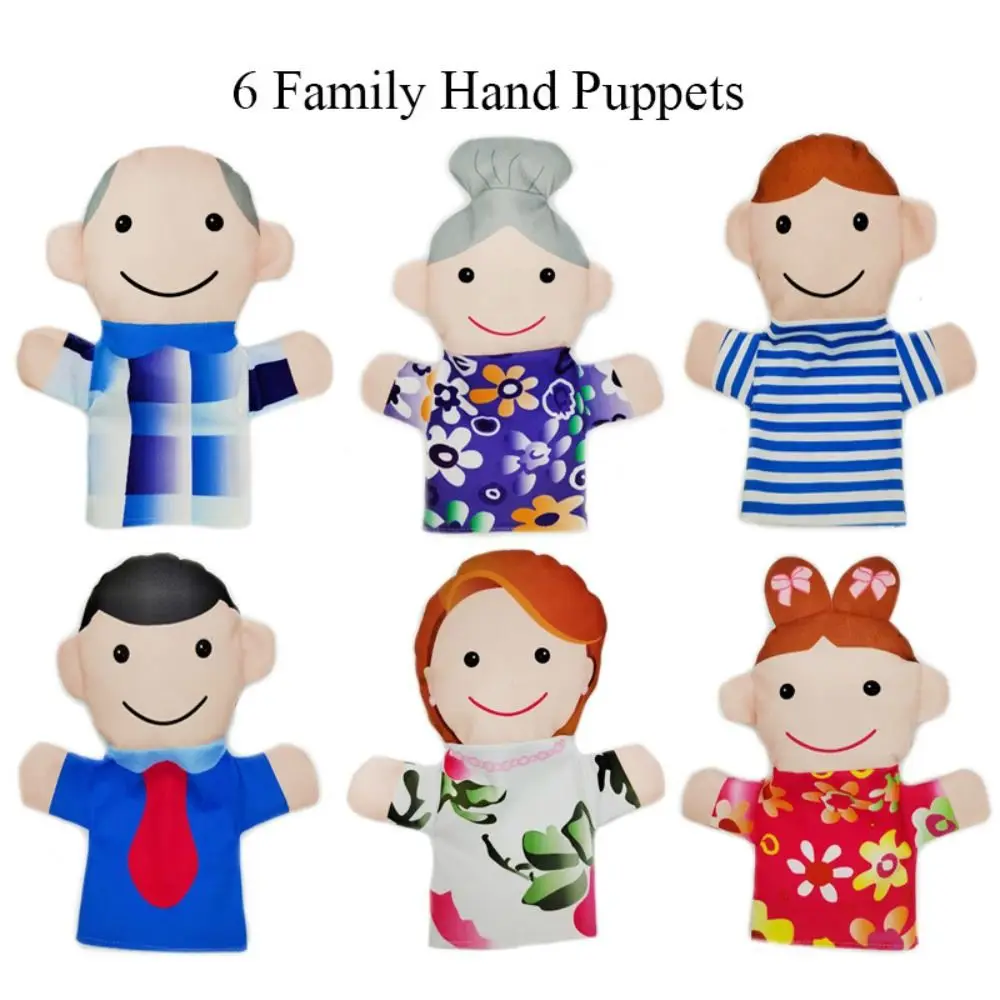 Marionette a mano per membri di famiglia per membri di famiglia Peluche 12 tipi di marionette a mano per membri di famiglia Peluche Adorabile
