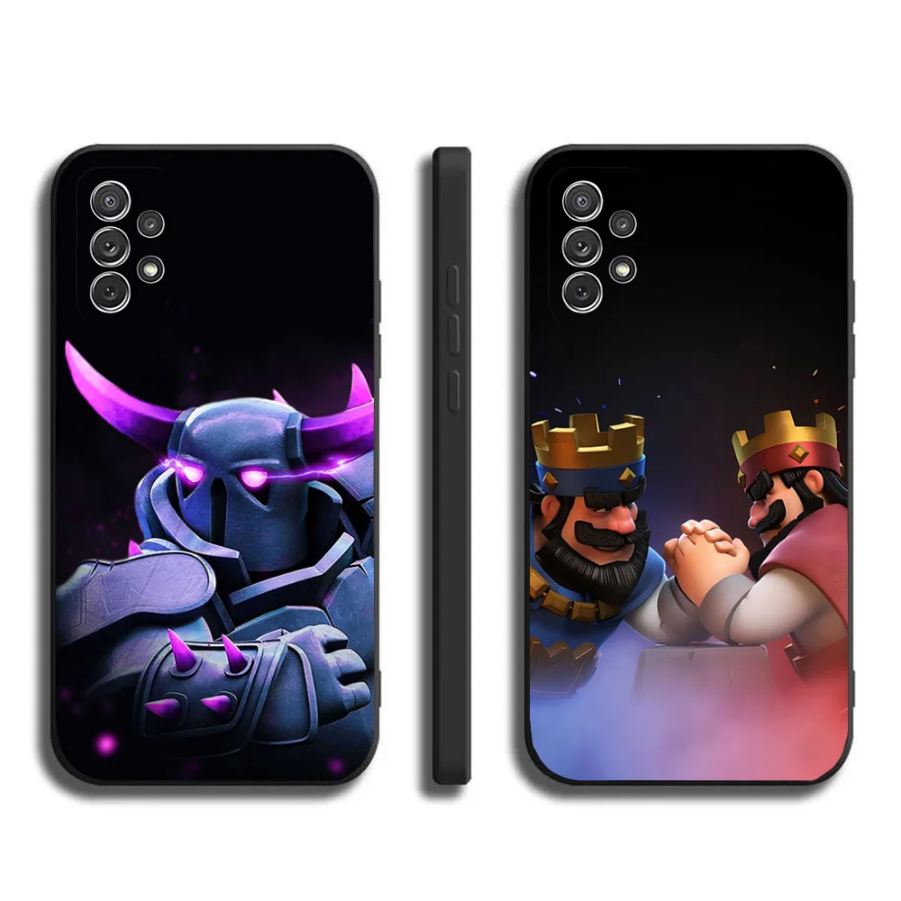 C-Clash GAME R-Royale Phone Case For Samsung Galaxy A20,A21s,A22,A31,A32,A52,A53,A72,73,A80,A91Soft Black Cover