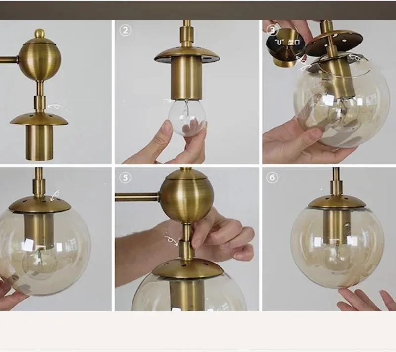 Indoor Modern Light LED Wall Lamp Brass Finish Clear Glass Lamp Shade Vintage E27 Wall Lamps Fixture Wall Lamp