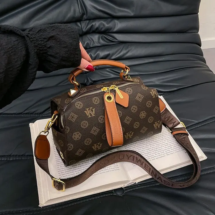 

Роскошная женская винтажная большая сумка 2025 года, многосторонняя сумка через плечо из натуральной кожи в стиле ретро, стеганая сумка большой вместимости