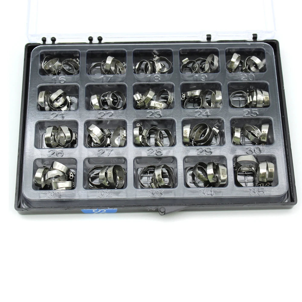 80 Pcs/Box Stainless Steel Dental Orthodontic Bands with Buccal Tube First Molar Roth/MBT 022\