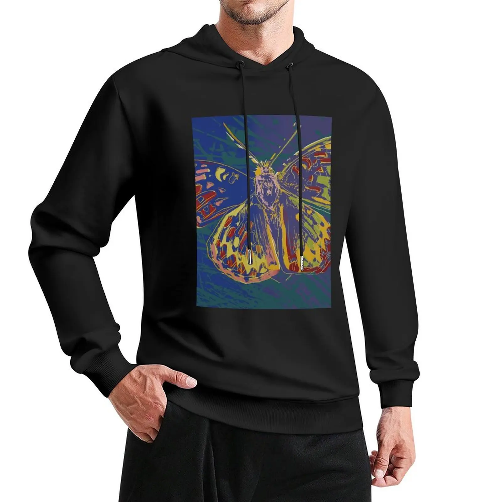 AW Silverspot Butterfly in blue Pullover Hoodie mens clothes anime clothes hoodies for men high quality