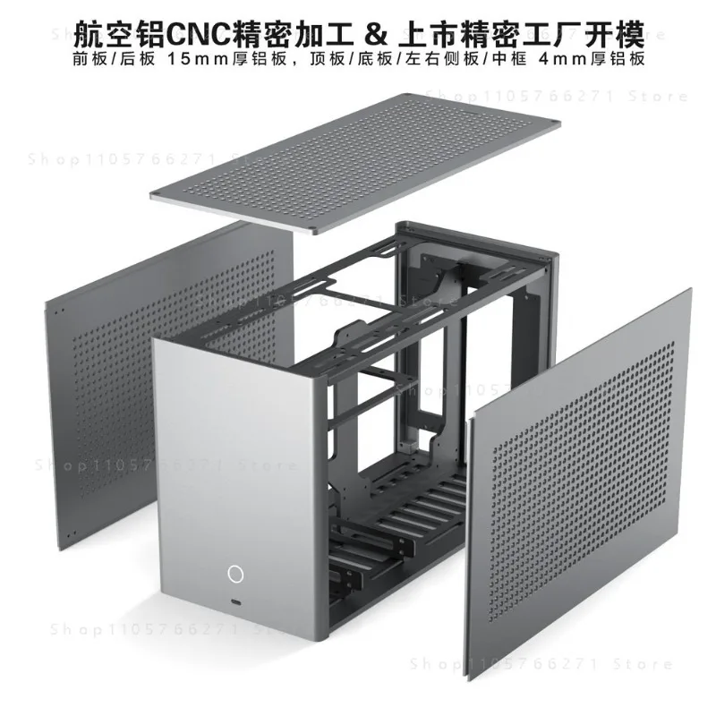 A4Pro +/Max + ITX Mini Chassis Aluminum Alloy CNC Support 280 Water Cooled 2-3 Slot Graphics Card