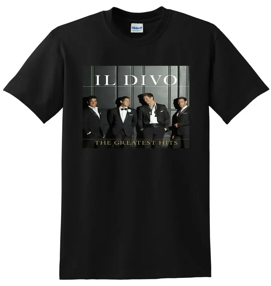 

Футболка IL DIVO с рисунком, виниловая футболка с Cd-обложкой, одежда для мужчин и женщин, футболки с коротким рукавом, высокое качество, 100% хлопок