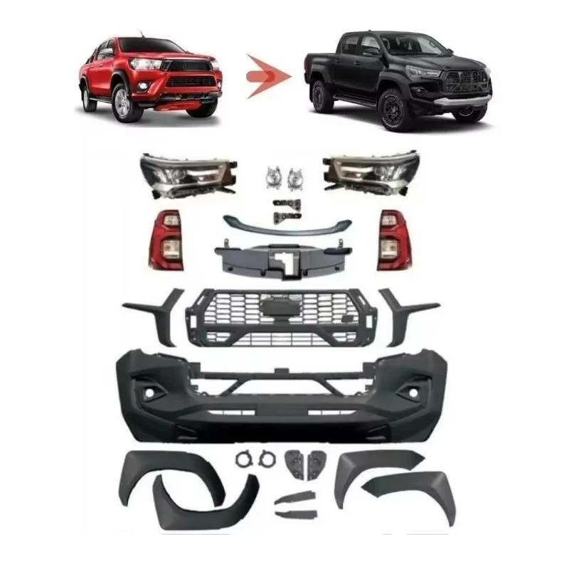 

Car Accessories Facelifts Body Kit GR Sport Conversion Car Bumper 2020-2022 For Hilux Revo Bodykit, Tail And HeadLights