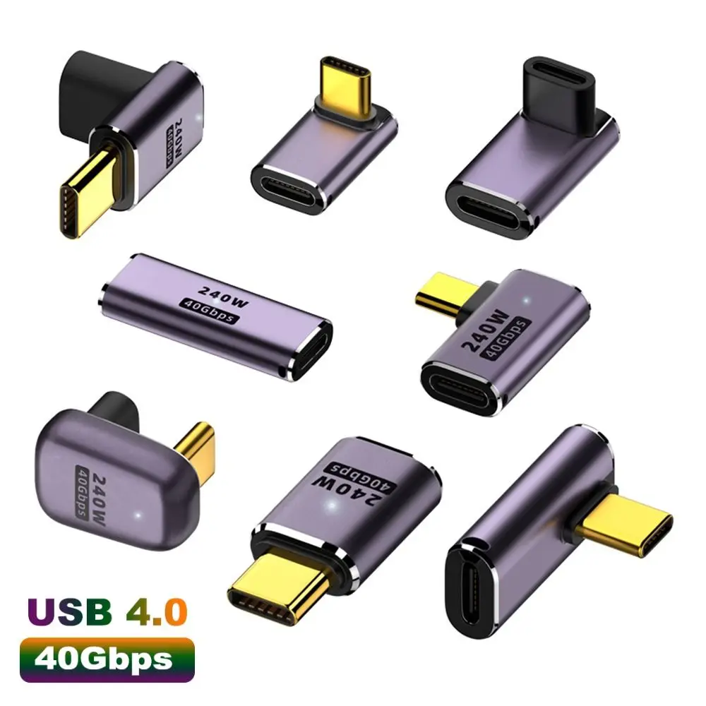

LED Indicator Male to Female Data Transfer 40Gbps 240W Fast Charging USB C Converter Type C Adapter