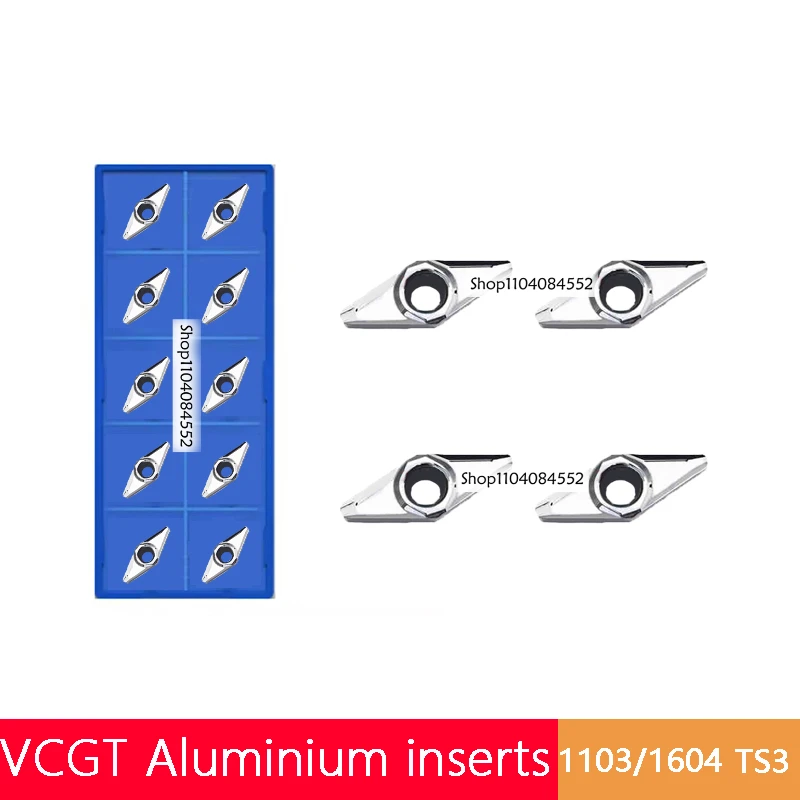 

CNC aluminium inserts VBMT VCGT110302 VBMT110304 VBMT110308 TS3 VCGT160402 VCGT160404 external and internal hole turning