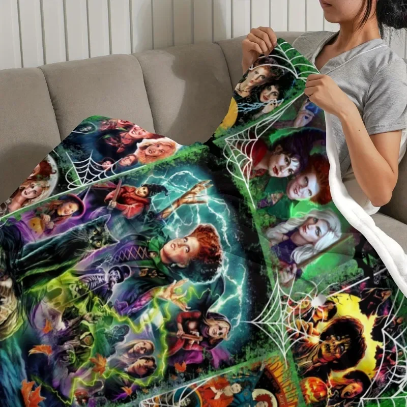 Hocus Pocus Blanket Hocus Pocus Cartoon Movie Characters Theme Blanket -Ideal Movie Theme Gift Decor For Home Living Room Bed