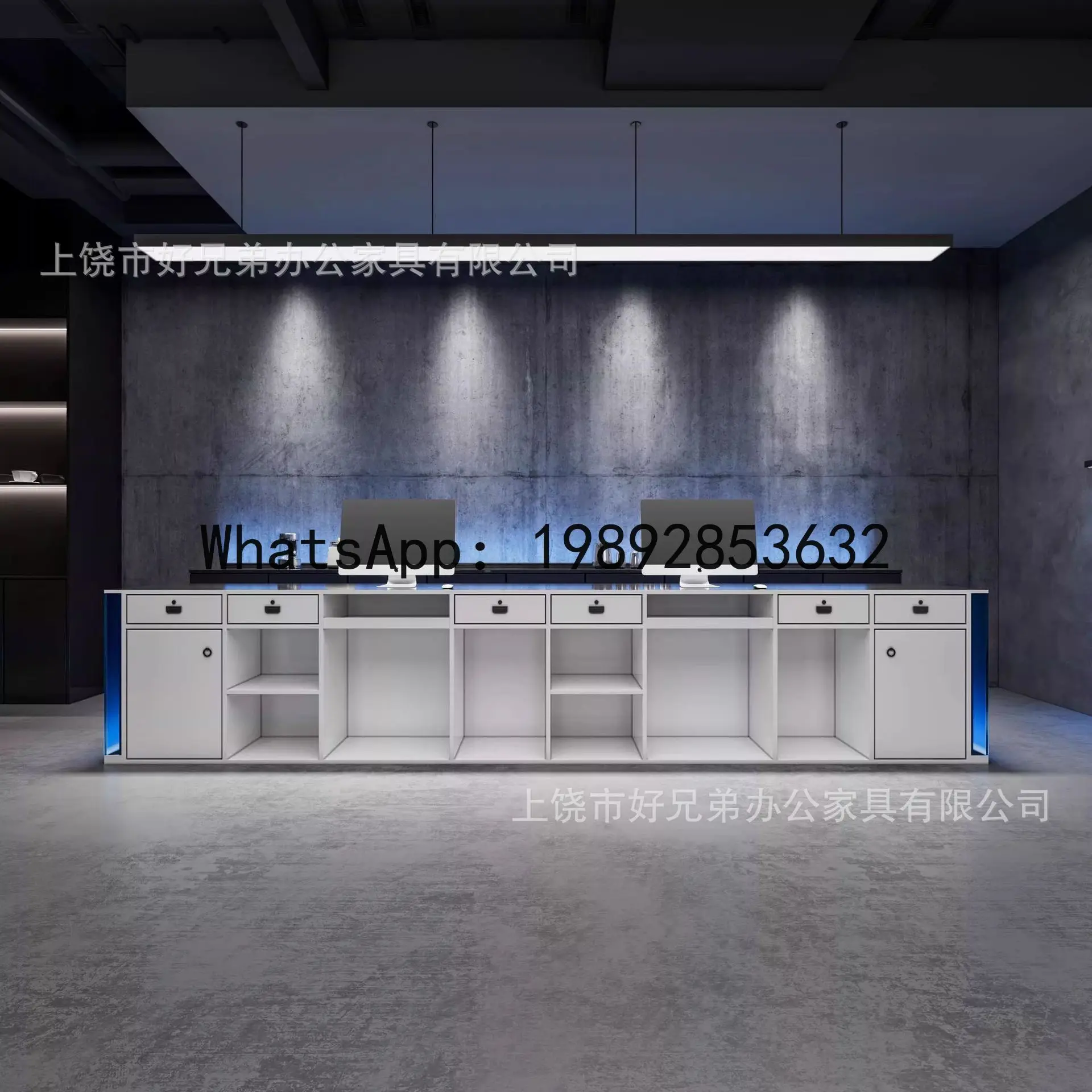 

a23 gradient acrylic reception desk hotel cashier counter nightclub counter