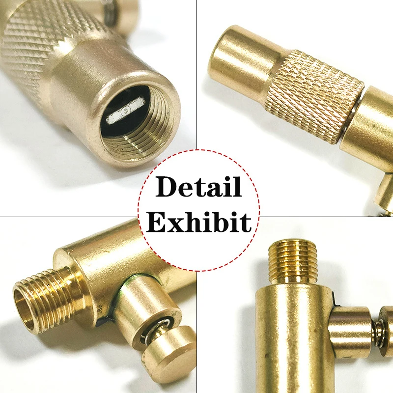 1 X Car Tire Inflator Valve Connector Clamp Joint Connector Adapter Car 3.9mm Brass Tire Valve Joint Inflator Pump Valve Brass