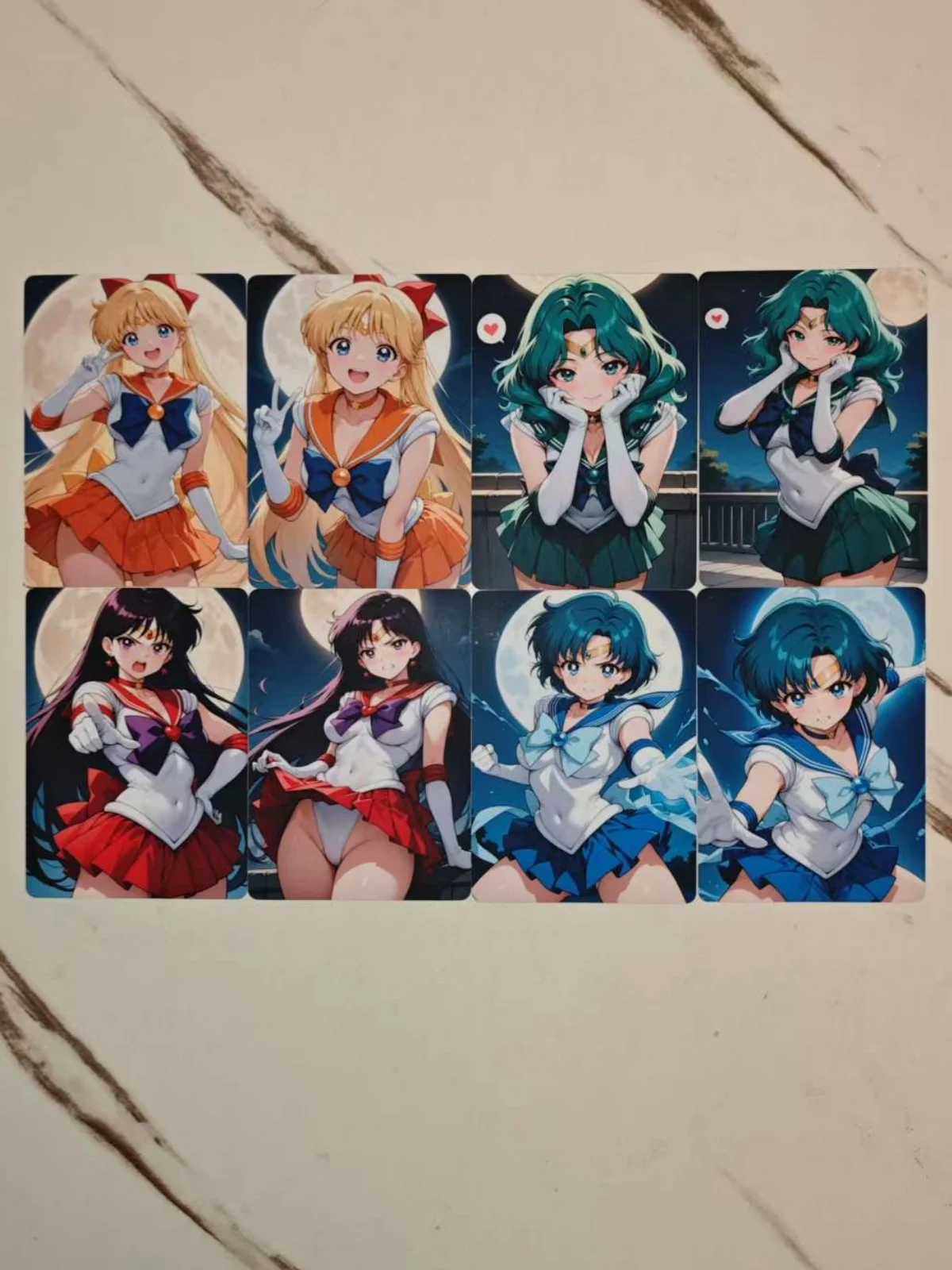 8Pcs/set NSFW Card Sailor Moon Beautiful Girl Jupiter Mars Mercury Venus Neptune Collection Card 18+ image 4