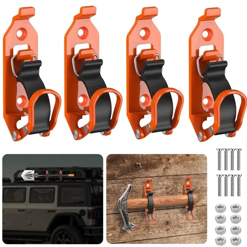 New【Wall Mounting Tool Fixing Bracket For Car Roof Rack Shovel Ax Quick Release Clamp Shovel Bracket Car RV Boat Bracket】