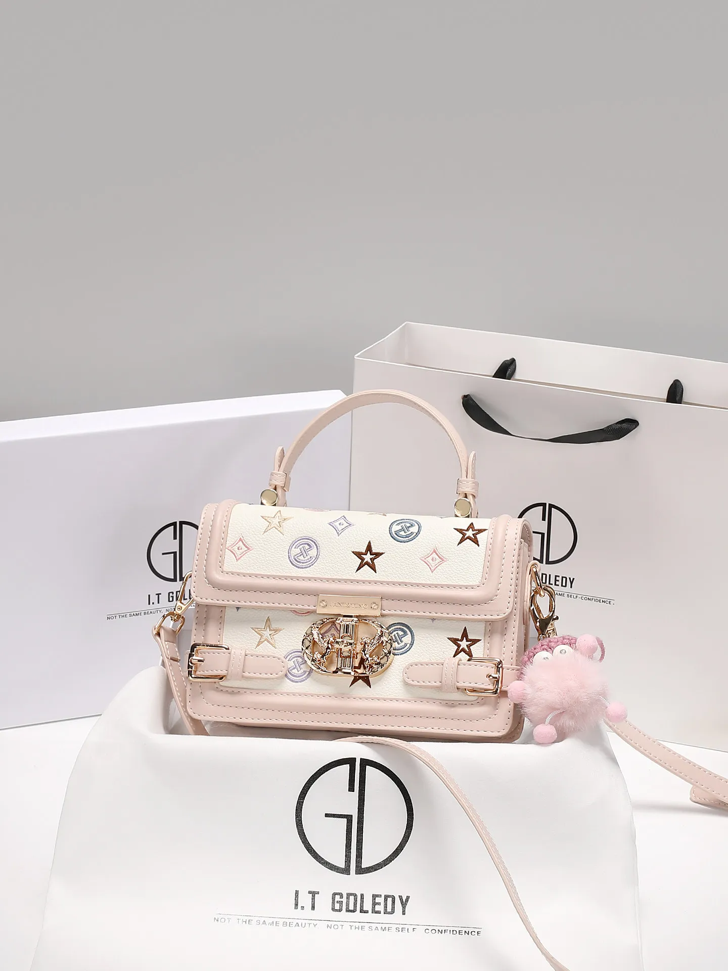 

Luxury and Elegant Handheld Square Bag with High Quality Metal and Exquisite Embroidery 2026 Women's New Fashion Crossbody Bag
