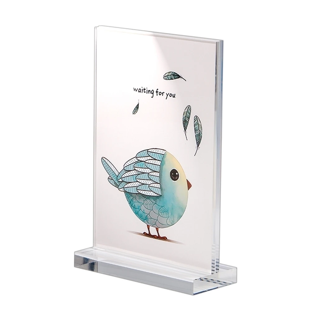 Exhibition Advertising Phone Poster Rack Table Sign Holder Acrylic Block Menu Card Desktop Price Info Label Frame Stand A5