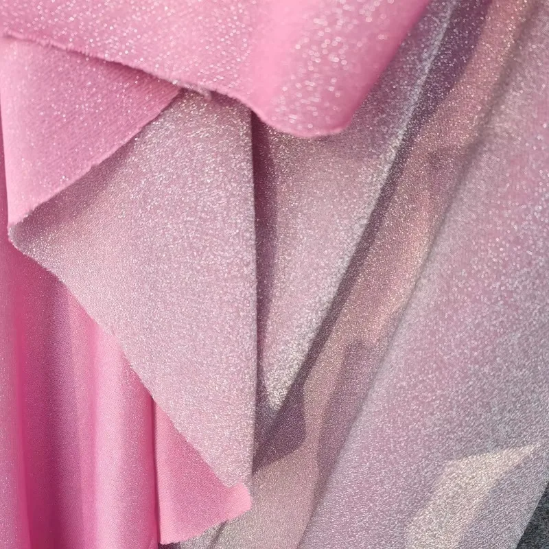 

Эластичная блестящая мягкая гладкая трикотажная ткань, дизайнерская креативная одежда, модная одежда, швейная ткань для шитья своими руками, ткань на метр