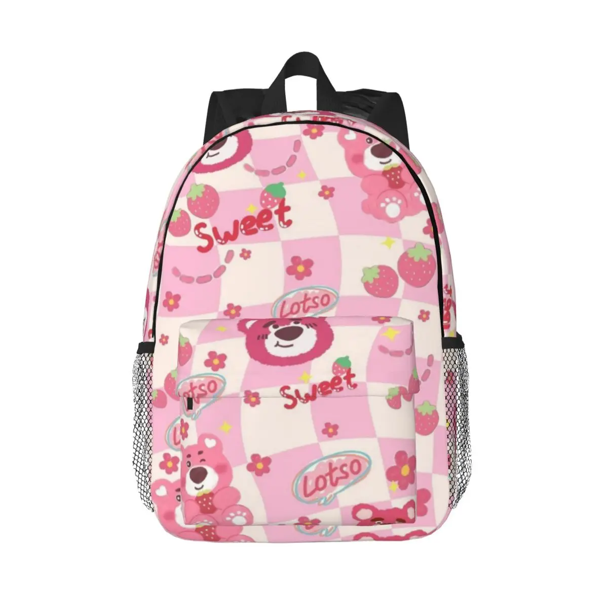 Strawberry Bear New Fashionable Pattern School Bag Print Lightweight Backpack 15inch